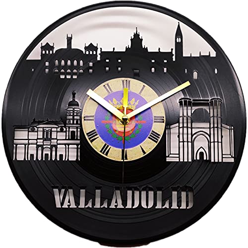 Reloj de Valladolid Fabricado en Disco de Vinilo con los monumentos más significativos de la Ciudad…