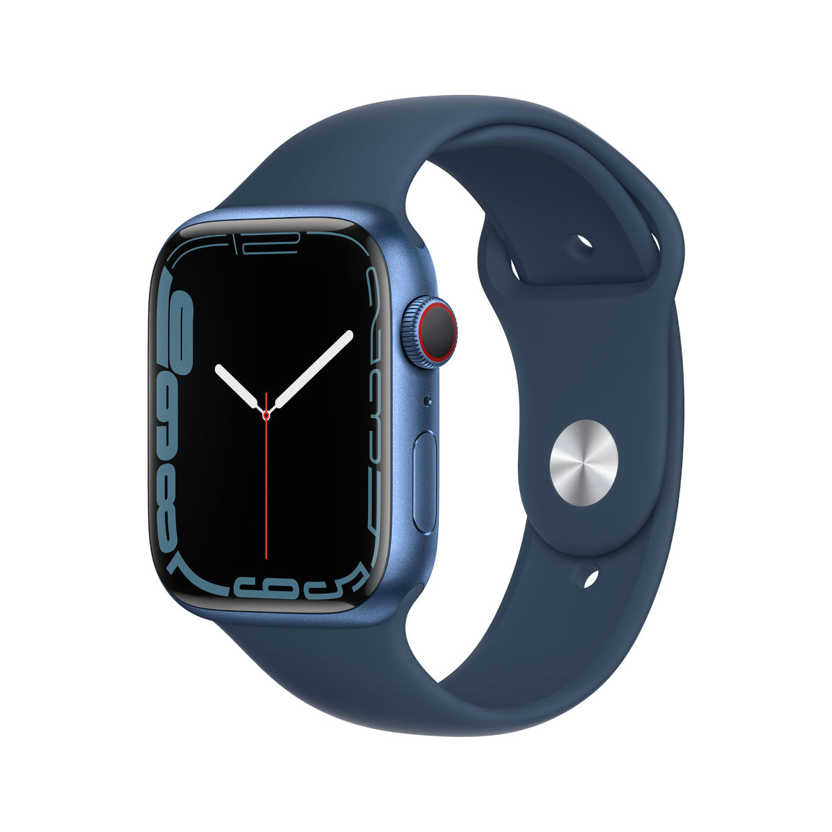 Reloj GPS Apple Watch Series 7 (45 mm, caja azul, correa azul abismo) - Relojes