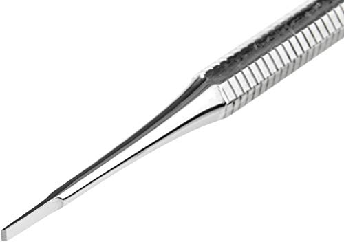 REMOS Palillo de dientes con punta plana y puntiaguda de acero inoxidable - 9 cm