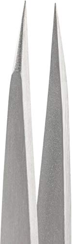 Remos - Pinzas de acero inoxidable (9,5 cm, punta fina, satinada)