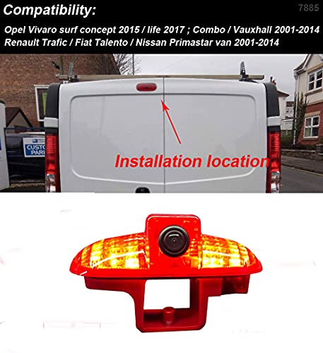Repuesto de luz de Freno para el Tercer Techo del Coche, luz de Freno, Cámara de Freno para Trafic/Opel Combo/Vauxhall Vivaro 2001-2014