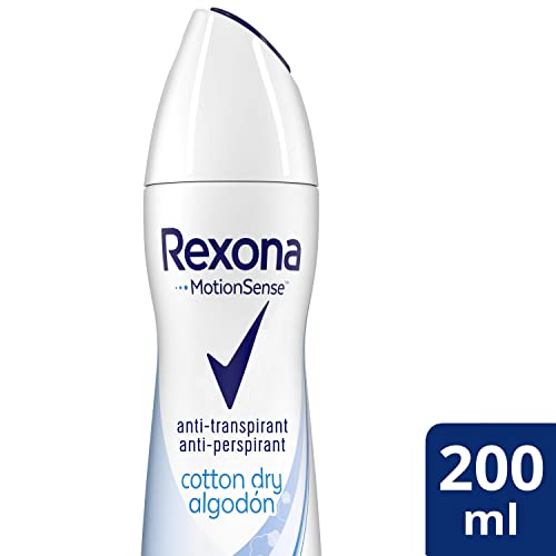 Rexona  Desodorante Aerosol Antitranspirante para mujer Cotton Dry  200ml - Pack de 6