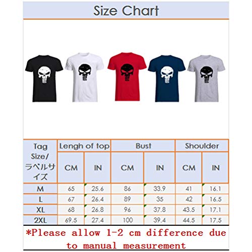ROBO Camiseta Hombre Manga Corta Calavera Divertida Novedades Slim Cómodo Camisetas para Gimnasio Deporte