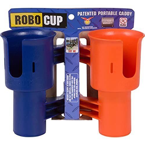 Robo Cup portavasos para la Barra de Bebidas caña de Pescar en Barco Playa Carrito de Golf Silla de Ruedas Andador Baquetas micrófono Naranja y Azul Marino