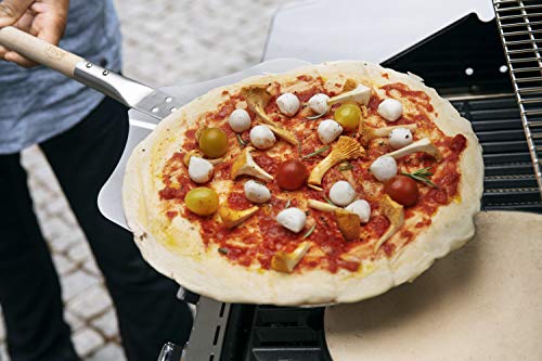 RÖSLE Pala para pizza de alta calidad, para introducir y sacar la pizza, aluminio, madera de caucho