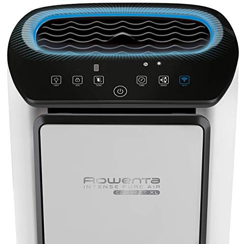 Rowenta PU6080 Intense Pure Air Connect XL - Purificador de Aire, 4 niveles de filtración hasta 140 m² con sensor de nivel de contaminación y gas de ajuste automático conectable mediante app