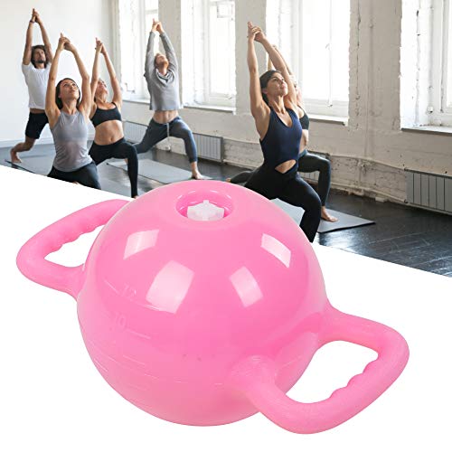 Ruiqas Pesas rusas de fitness con relleno de agua para yoga, equipo de entrenamiento para adelgazar, pilates, ejercicio doméstico, color rosa