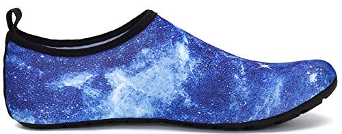 SAGUARO Zapatos de Agua Hombre Mujer Zapatos de Piel descalza para Surf Swim Beach Playa Yoga,Lunar-Azul,44/45
