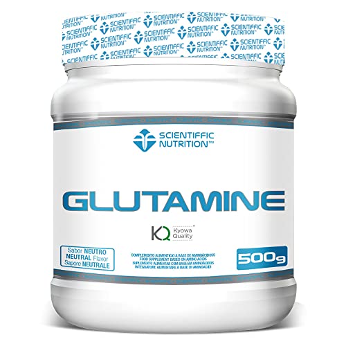 Scientiffic Nutrition - Glutamine Neutro, Glutamina 100% Pura en Polvo Sin Sabor, Favorece el Desarrollo y Recuperación Muscular, con el Sello Kyowa Quality - 500g
