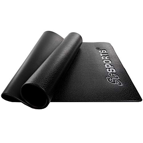ScSPORTS Esterilla protectora para aparatos de fitness, cinta de correr, bicicleta estática, banco de pesas, equipos deportivos, tamaño grande, color negro, 160 x 80 x 0,6 cm