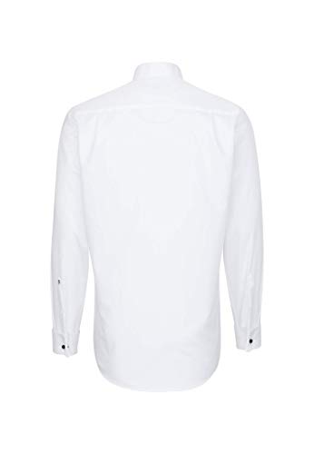 Seidensticker Splendesto, Camisa para Hombre, Blanco (01 weiß), 42 cm