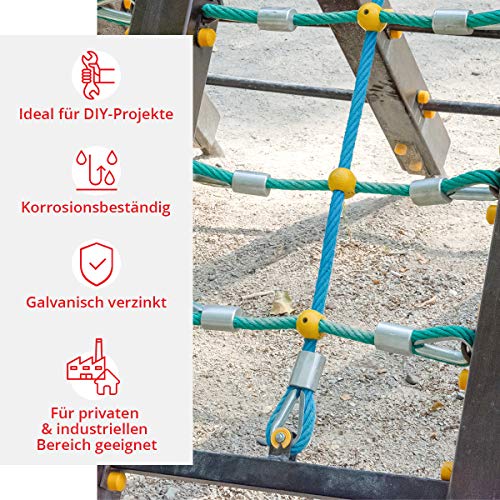 Seilwerk STANKE 10x guardacabos galvanizados 10 mm, Guardacabos para cuerdas de acero, para torno remolque, para cuerdas naturales