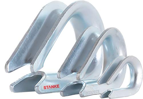 Seilwerk STANKE 10x guardacabos galvanizados 10 mm, Guardacabos para cuerdas de acero, para torno remolque, para cuerdas naturales