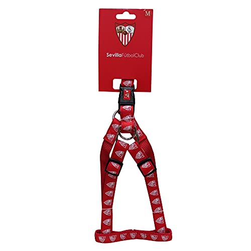Sevilla, Arnés para Perro Talla M Producto Oficial Sevilla Fútbol Club Poliéster Color Rojo (CyP Brands)