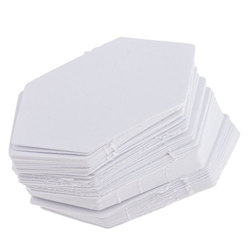 SGerste 200 plantillas de papel en forma hexagonal, para bordado, 4,2 cm + 7,9 cm