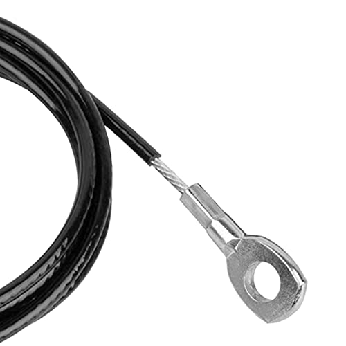 Sharplace Cable de polea de Fitness, Accesorios de máquina de Cable de Repuesto, Accesorios de polea de Cable Cuerda de Alambre de Acero Resistente para - Sin Bola Negra 2m