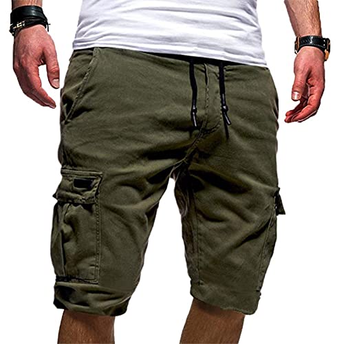 ShFhhwrl Pantalones Cortos Deportivos De Verano Sueltos para Correr Pantalones Cortos Militares De Carga para Hombre, Pantalones