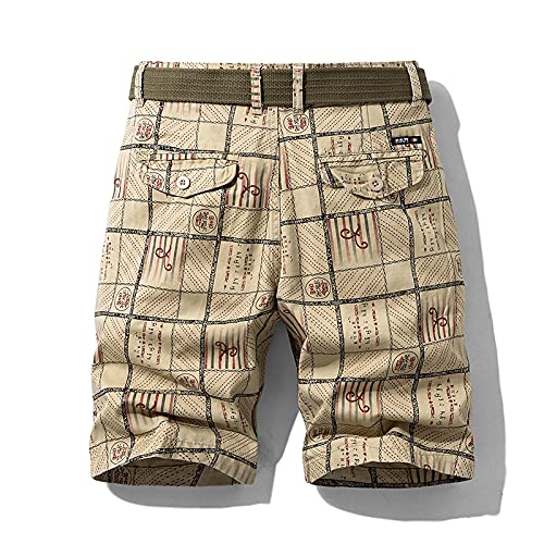 ShFhhwrl Pantalones Cortos Deportivos De Verano Sueltos para Correr Pantalones Cortos Militares De Verano para Hombre, Algodón, I