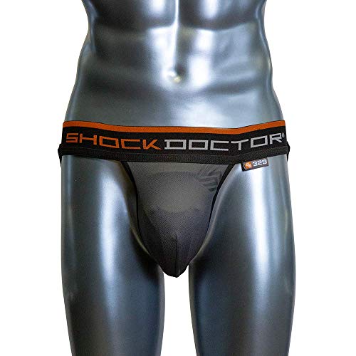 Shock Doctor Ultra Pro Coquilla Protectora con Suspensorio con Taza Carbón Flex, Hombre, Gris, XL