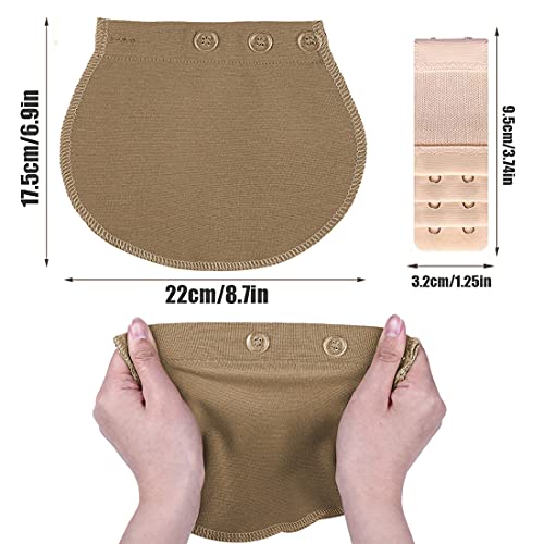 Simoda Extensor de Pantalones de Maternidad Extensor de Cintura y Extensor de Sujetador Extensor de Cintura de Embarazo Ajustable Alargador de Pantalones Elástico para Mujeres Embarazadas