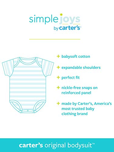 Simple Joys by Carter's Baby paquete de 8 body de manga corta ,Blanco ,18 Meses