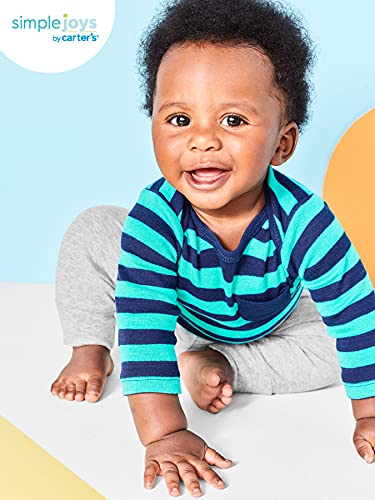 Simple Joys by Carter's pantalón para bebé, paquete de 4 ,Azul/Gris ,Recién nacido