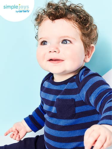 Simple Joys by Carter's pantalón para bebé, paquete de 4 ,Azul/Gris ,Recién nacido