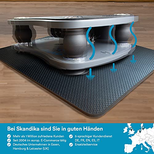 Skandika esterilla de protección del suelo y multifuncional para bicicletas estáticas /plataformas vibratorias - Fabricada en Alemania - inodora, antideslizante, a prueba de golpes, repelente al agua y resistente - 3 medidas (60 x 120 cm)