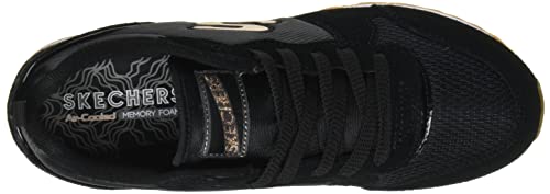 Skechers Originals OG 85 Goldn Gurl, Zapatillas Mujer, Negro (Black Suede/Nylon/Mesh/Rose Gold Trim), 37 EU