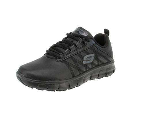 Skechers Sure Track-Erath-II, Zapatillas Mujer, Negro (Blk Black Leather), 38 EU