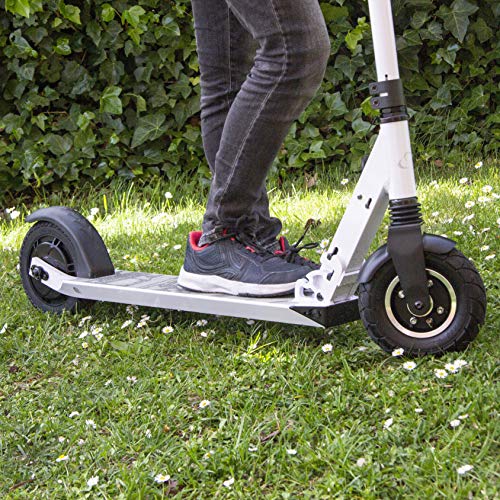 SmartGyro Xtreme XD - Patín eléctrico para niños y jóvenes, ruedas 8", 3 velocidades, plegable, ligero y manejable, autonomía de 18 Km, batería litio, freno eléctrico, Scooter, luces traseras, Blanco