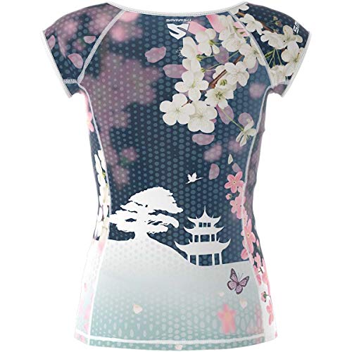 SMMASH Blossom Camiseta Deporte de Manga Corta para Mujer, Ropa Deportiva Mujer para Fitness, Yoga, Formación, Crossfit, Material Transpirable y Antibacteriano, (M)