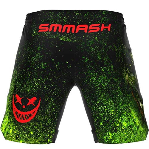 SMMASH Choker Deporte Profesionalmente Ultraligero Pantalones Cortos MMA para Hombre, Shorts MMA, BJJ, Grappling, Krav Maga, Material Transpirable y Antibacteriano, (XL)