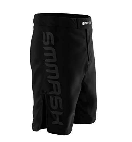 SMMASH Shadow 2.0 Deporte Profesionalmente Pantalones Cortos MMA para Hombre, Shorts MMA, BJJ, Grappling, Krav Maga, Material Transpirable y Antibacteriano, (L)