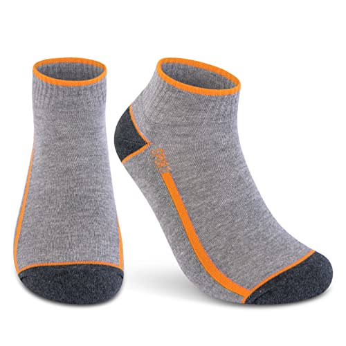 sockenkauf24 6 o 12 Pares de calcetines tobilleros deportivos para hombre con suela de felpa reforzada (39-42, 6 Pares | Mezcla de colores)