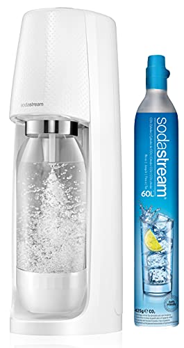 sodastream spiritbip Spirit-Máquina de Agua Chispeante Blanca + 1 Cilindro de CO2 + 1 Botella Fuse Pet de 1 l