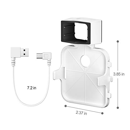 Soporte de pared para módulo flash Sync 2, soporte fácil para la nueva cámara interior intermitente con cable corto fácil de instalar (blanco, 1 paquete)