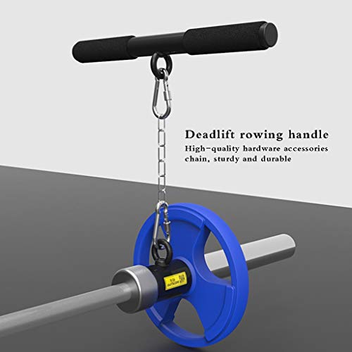 Soportes para mancuernas Remo Deadlift Barbell Mango Barbell Barrel Rack Barbell Core Training Pull Back Manija Equipo de Aptitud (Color : Black, Size : 40 * 38cm)