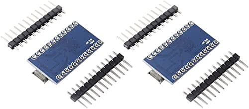 SP-Cow 2PCS Pro Micro Atmega32U4 5V 16MHz Bootloadered IDE Micro USB Pro Micro Placa de Desarrollo Microcontrolador Compatible con conexión Pro Micro Serial con Cabezal de Clavija