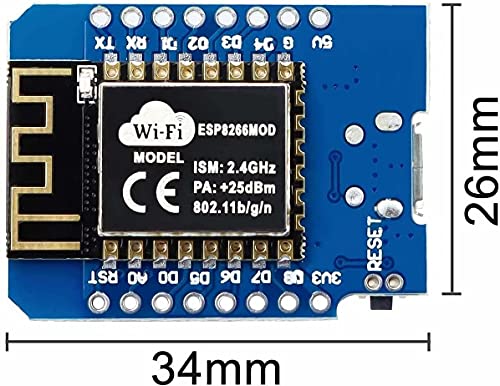 SP-Cow Placa de Desarrollo ESP8266 ESP-12F 4M Bytes WLAN WiFi,Placa de Desarrollo de Internet Compatible con Arduino (2 Pcs)