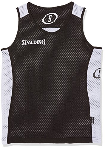 Spalding Essential Reversible Camiseta Hombre, Multicolor (negro/blanco), 140