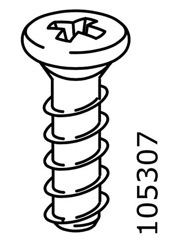 Spare Hardware Parts Piezas de Repuesto para Marco de Cama y Tornillo de Escritorio (IKEA Parte # 105307)
