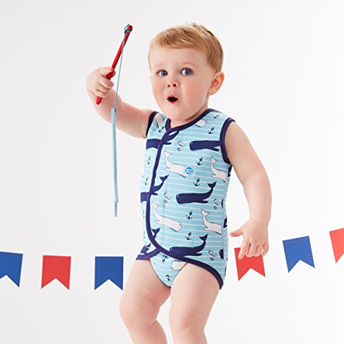 Splash About Baby Wrap Wetsuit Traje de Neopreno, Infantil, Azul-Blau WAL, 0-6 Meses