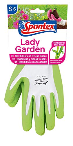 Spontex 12130146 Lady Garden - Guantes de jardinería, talla 6