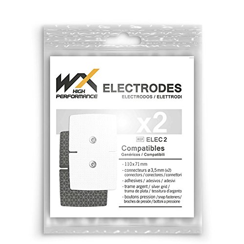 Sport-Elec WX High Performance - Lote de 2 electrodos Adhesivos, 110 x 71 mm