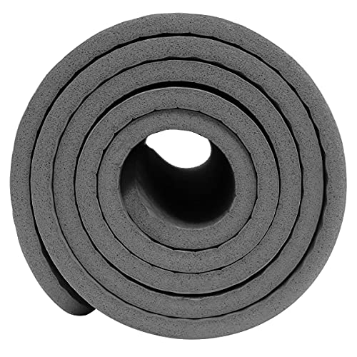 SportVida - Esterilla de yoga para yoga, pilates, gimnasia, espuma NBR, 180 x 60 x 1 cm, esterilla aislante para tienda de campaña (gris)