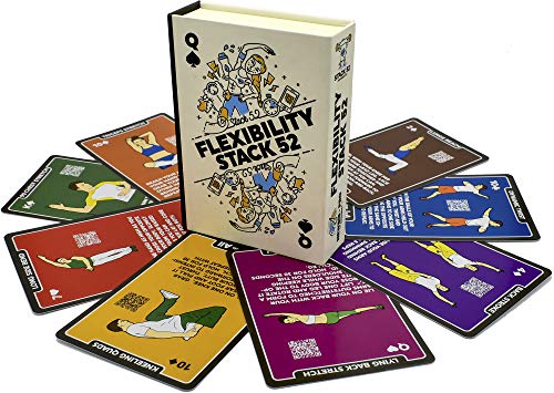Stack 52 Tarjetas de ejercicios de flexibilidad.