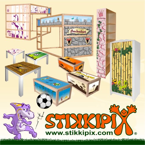 STIKKIPIX Estilo Pirata Cascarillo para Muebles | ER28 | Adhesivos adecuados para el Estante EXPEDIT/KALLAX de IKEA (Mueble no Incluido)