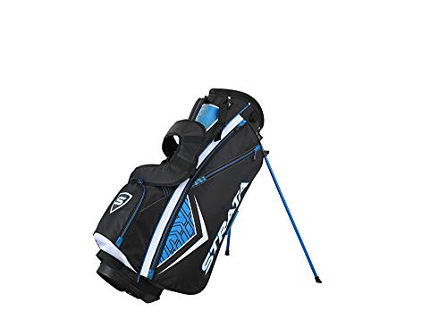 STRATA - Paquete completo de palos de golf para hombre, Mano izquierda, Azul, Conjunto regular de 12 piezas