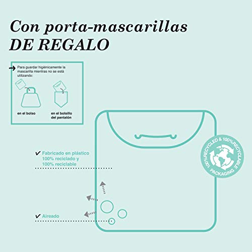 SUAVINEX Mascarillas Infantiles 6-10 Años Higiénicas Reutilizables Certificadas y Homologadas. 3 Capas. 25 Ciclos de Lavado. Fabricadas en España, 2 Unidades, Verde y Rosa 30 g (401309)